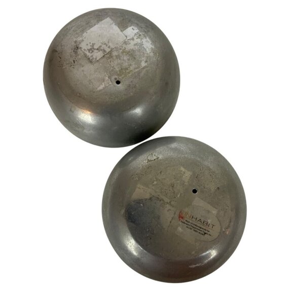 Set Of 2 Inhabit Aluminum Tea Light Candle Holders Modern Decor - Picture 3 of 6